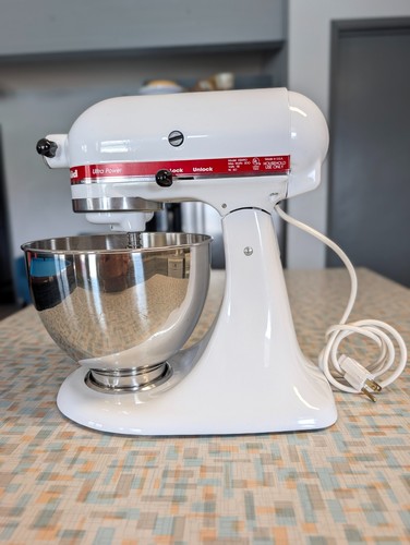 White kitchenaid ksm90 300w - white,